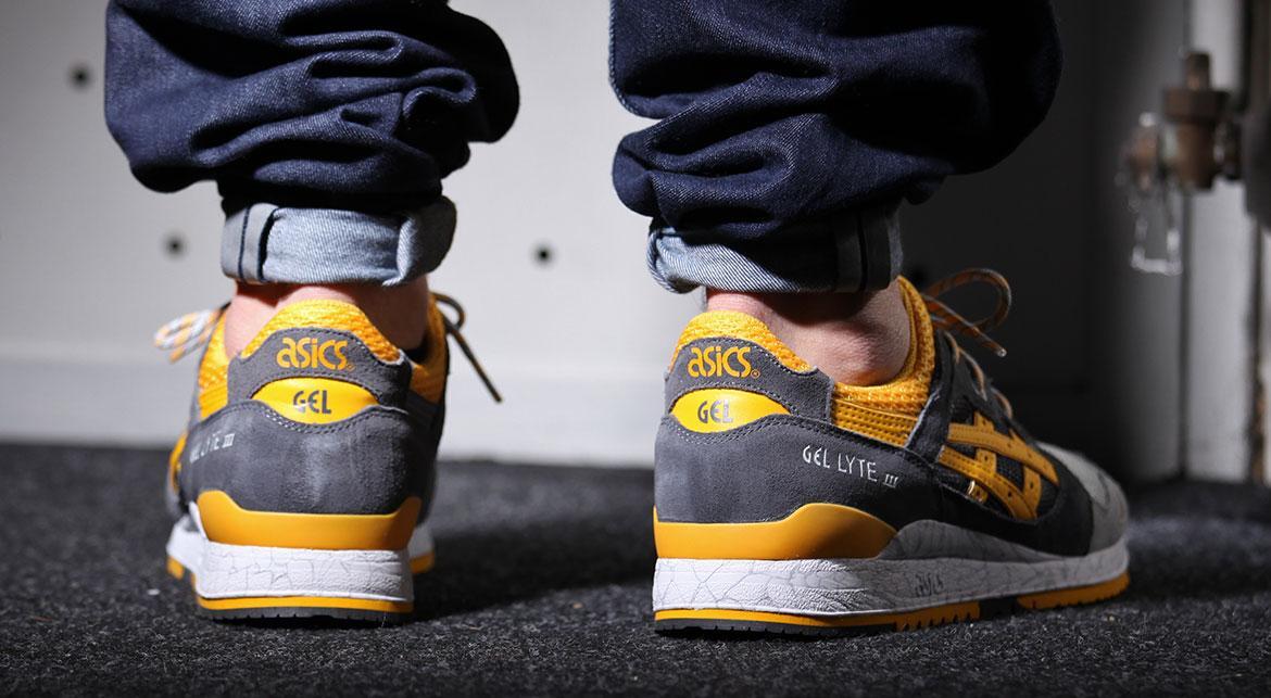 靴 ASICS GEL LYTE III GREY/GOLD FUSION 27.5 Asics Gel Lyte III 